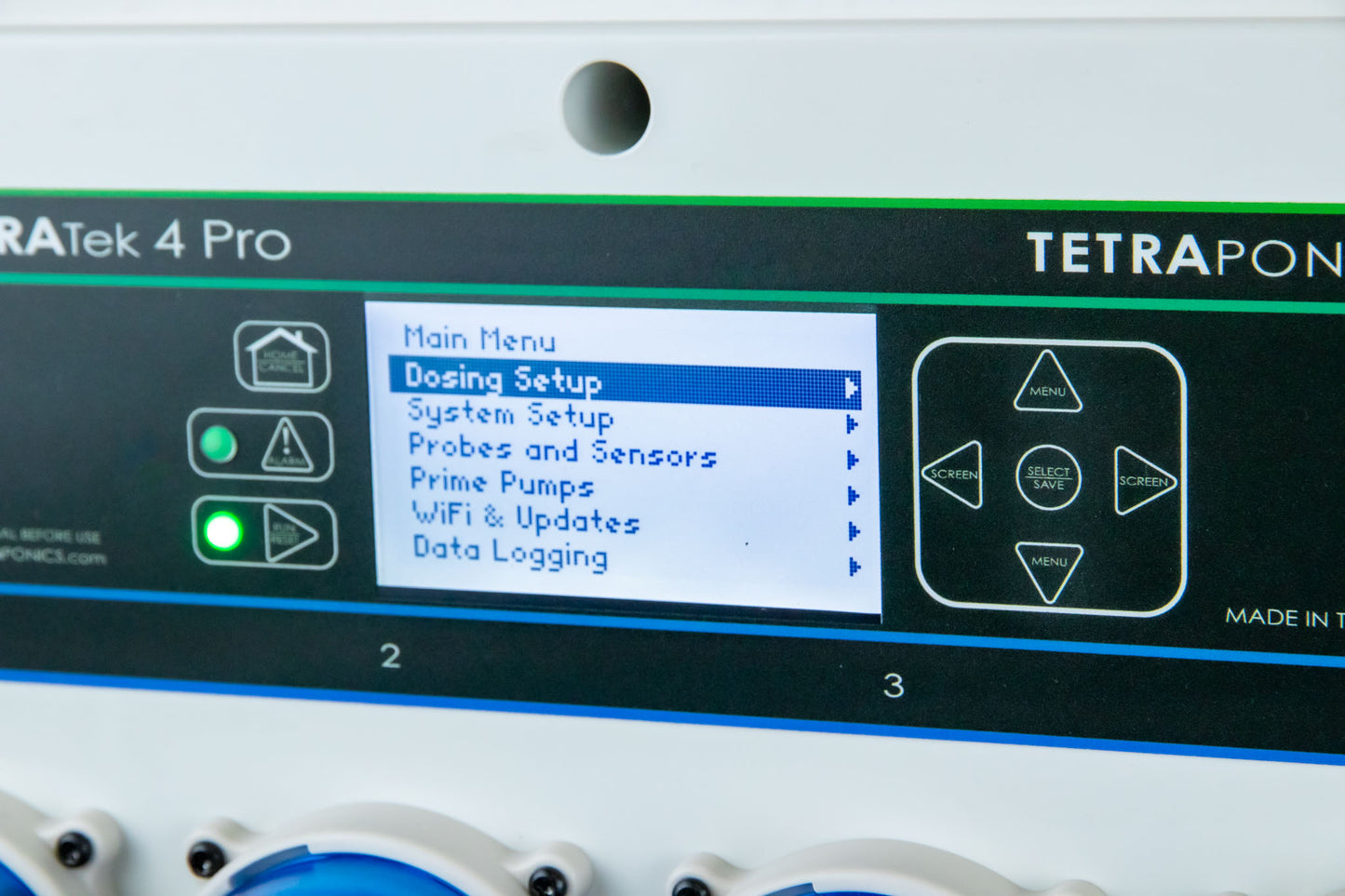 FLORATek 4 Pro - Menu